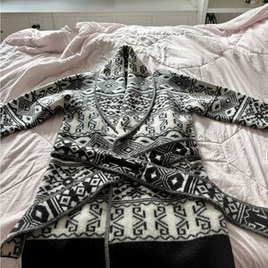 Veronica Beard Black and White Geometric Cardigan